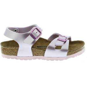 Birkenstock Rio Kids Sandalen Electric Metallic Lilac Narrow-fit | Paars | Imitatieleer | Maat 26