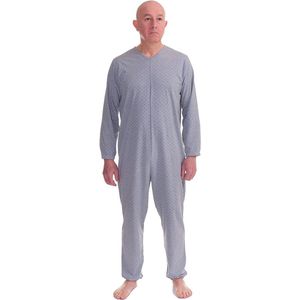 Comfortabele zomer pyjama met lange mouwen en rugritssluiting voor zorgbehoevenden