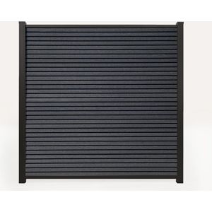 Set Premium Composiet Schutting Rhombus Zwart - inclusief tuinpalen
