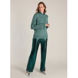 YEST - Ewa Essential - Gebreide Trui - Dark Mint/Melange