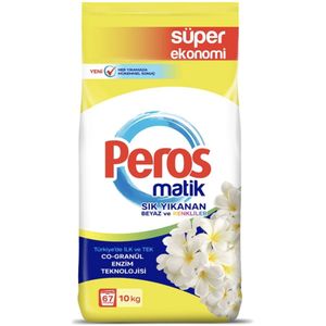 Peros Matik Waspoeder Jasmijnbloem - Wit & Kleur 10 kg