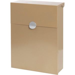 Buitenshuis metalen brievenbus personaliseerbaar - iridium zilver - DIN A4 - 37 x 26 x 10 cm