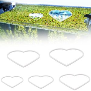 Zwemringen voor aquariumplanten - Set van 5 stuks (wit)