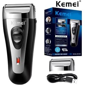 2in1 Kemei Scheerapparaat - Extra mesje + Aluminium Kap - Oplaadbare Body Shaver + Baard/Precisietrimmer - Perfecte Lichaamshaar Verzorging voor Dames en Heren - Kleur: Zwart