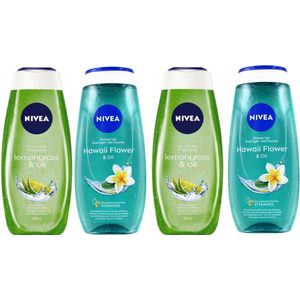 Nivea Douchegel Mix - Hawaii & Oil + Lemongrass & Oil  - 2 + 2