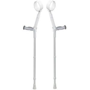 Rebotec - Krukken - Grijs - Elleboogkrukken met Zachte Handvaten