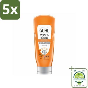 5 x Guhl - Crème Conditioner - Vochtbalans - 200 ml - Grootverpakking - Intensieve Hydratatie - Droge Haren - Vochtbalans - Conditioner - Tarwekiem-olie