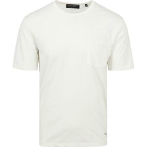Marc O'Polo - T-Shirt Slubs Gebroken Wit - Heren - Maat L - Regular-fit