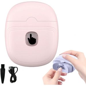 Elektrische Nagelknipper - Elektrische Nail Clipper Met Hulpverlichting - Elektrische Nagelvijl Voor Alle Leeftijden - Oplaadbaar - Automatisch Knippen Van Nagels - Tenen En Nagels - 6.3x7.6x3.2cm - Roze