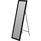 Spiegel staand - Passpiegel Zwart - 126 x 36 cm - Visagie spiegel - Passpiegel - Staande spiegel - Make-up spiegel - Tutorial spiegel - Staande spiegel