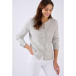 Damart - Cardigan parelsteek van mix alpaca - Grijs - XL
