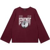 Refined Department - T-shirt - Bordeaux - Oversized Longsleeve - Dames