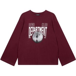 Refined Department - T-shirt - Bordeaux - Oversized Longsleeve - Dames