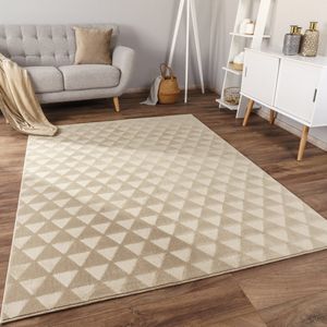 Paco Home Vloerkleed Woonkamer Laagpolig Boho Patroon Scandinavisch Antislip 120x160 cm