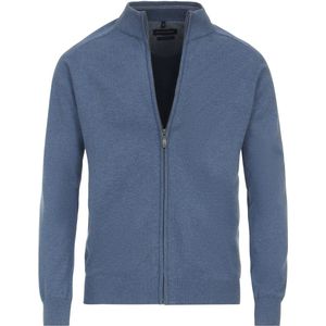 Casa Moda - Vest Zip Petrol Blauw - Heren - Maat XL - Regular-fit
