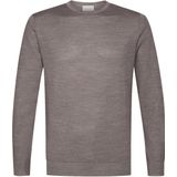 Profuomo - Slim Fit Trui - Taupe - 100% Wol