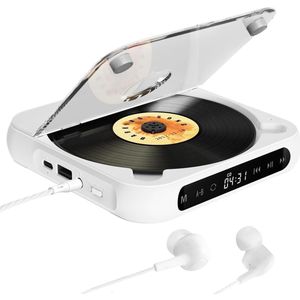 IBETTERTEC - Draagbare CD-speler - Bluetooth 5.3 - Met Externe Versterker - Stofbescherming