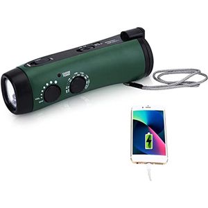 Multifunctionele Hand Crank LED Noodradio met Zaklamp en Powerbank voor Kamperen