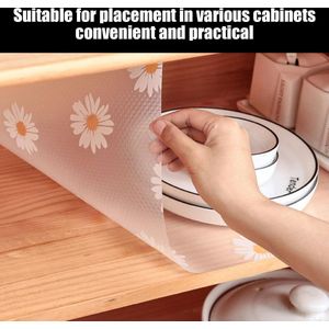 Antislipmat bloemen patroon herbruikbaar transparant - set van 10 .