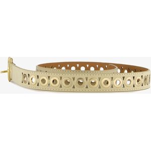 Dames riem beige goud - Maat 105