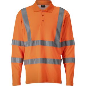 Mascot Safe Classic Poloshirt, met lange mouwen 18283-995 - Hi-Vis oranje - 3XL