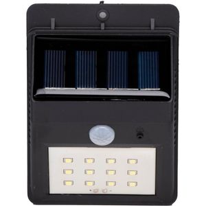 alpina Solar Wandlamp Buiten – Tuinverlichting Op Zonneenergie Met Warm Wit Licht, Automatische Sensor En IP44 Spatwaterdicht – Voor Muur, Schutting Of Gevel