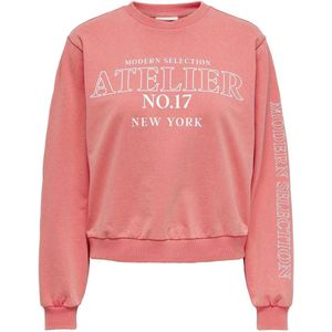 Only Trui Onlnanna L/s Art O-neck Box Ub Swt 15317025 Rose Of Sharon/atelier Dames Maat - M