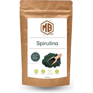 MB Superfoods Spirulina Poeder van Hoogwaardige Kwaliteit 200g – Vegan Superfood voor Detox, Energie & Vitaliteit