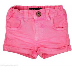 Korte broek Girl on Fire neon rozedirkje -  Maat  104