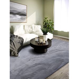 Flycarpets Villeroy & Boch - Hoogpolig vloerkleed - Leon - Antraciet 200 x 290 cm