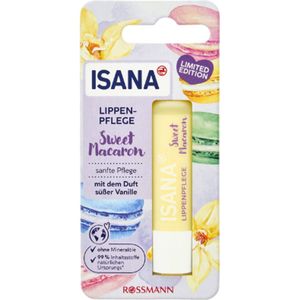 Isana Lippenbalsem - Sweet Macaron | 1x 4,8g - Sweet Macaron - Zoete vanille | Lippenbalsem - Lipverzorging - Limited Edition 2025