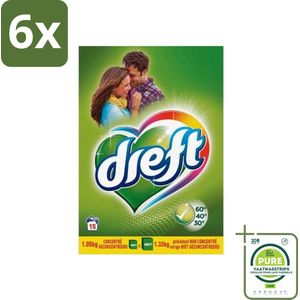 Dreft - Waspoeder - Witte en Gekleurde Was - Original - 15 Wasbeurten - Voordeelverpakking - 6 stuks - Waspoeder - Wasmiddel