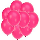 Bellatio decorations - Ballonnen knalroze/felroze 50x stuks rond 27 cm