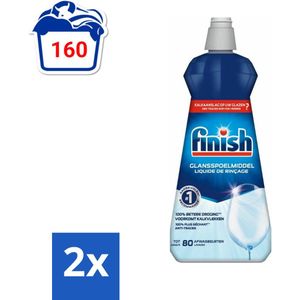 Finish - Glansspoelmiddel - Regular - Anti-Kalk - Tot 80 Afwasbeurten - 400ml - Voordeelverpakking - 2 stuks