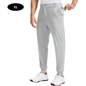 Livano Golfbroek Heren - Golfkleding - Golfen - Golf Accessoires - Nette Pantalon - Lichtgrijs S - Maat 46