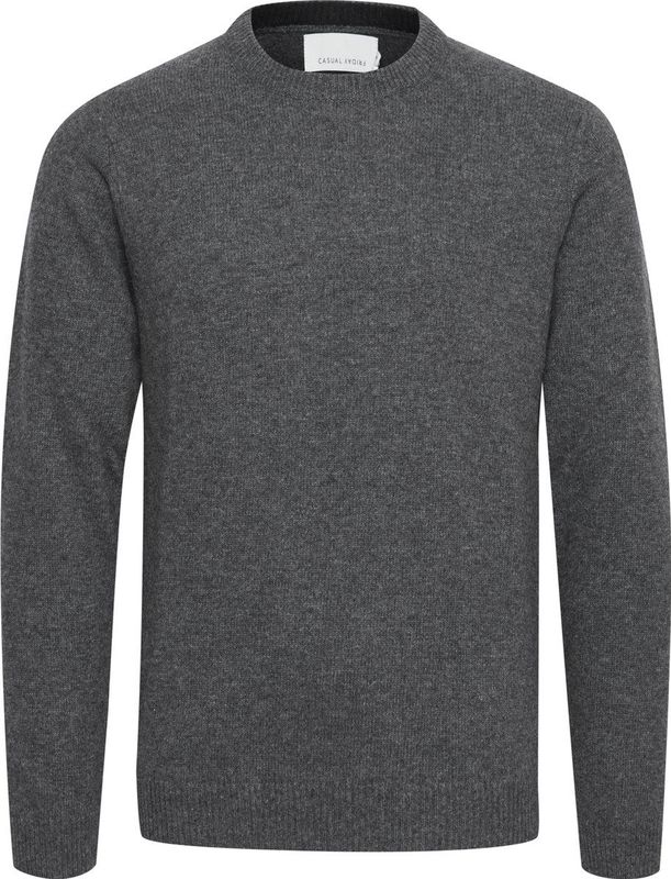 Casual Friday - Karl - Gebreide Trui - Grijs - Ronde Hals - Lange Mouw