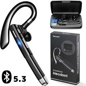 Techard Draadloze Headset Met Microfoon Bluetooth Headset Draadloos Met Noise Canceling Handsfree Bellen Met Bluetooth 5.3 - 2025 Model