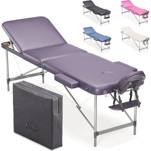 Draagbare 3-zone Massagetafel met Armsteunen en Hoofdeinde - Inklapbaar en Lichtgewicht
