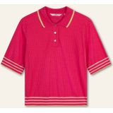 Oilily - Torrie short sleeves jersey polo top - Lila - S