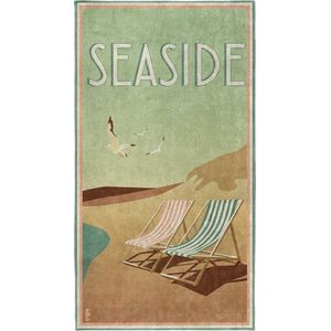 Seahorse strandlaken katoen Blackpool Groen 90 x 170 cm
