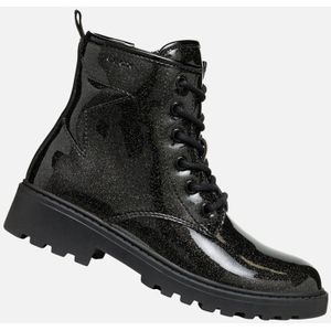 Geox - Casey - Enkellaarsjes - Zwart - Leer