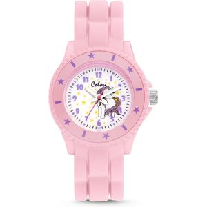 Colori Kidz 5 CLK111 Kinderhorloge met Unicorn - Siliconen Band - Ø 30 mm - Roze