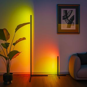 Slimme RGB vloerlamp - LED lamp - kleurveranderende sfeerlamp - muzieksynchronisatie - met app - inclusief afstandbediening - 150 cm - Modern Design