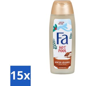 Fa - Douchegel - Winter Splashes Hot Pool Cacao - Warm & Verwarmend - Verzachtend - 250 ml - Bulkverpakking - 15 stuks