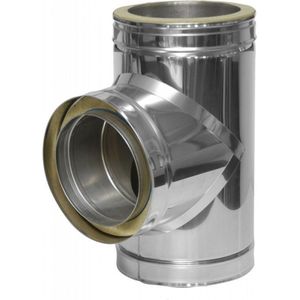 DINAK DW T-stuk dubbelwandig rookkanaal Ø150mm