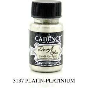 Cadence Dora Glas & Porselein verf Metallic Platinum 01 013 3137 0050  50 ml