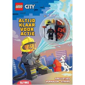 LEGO City - Doeboek + LEGO figuren van brandweerman - Voor kinderen vanaf 6 jaar - Boordevol spelletjes, verhalen en strips - Cadeau speelgoed jongen 7 jaar / 8 jaar / 9 jaar / 10 jaar