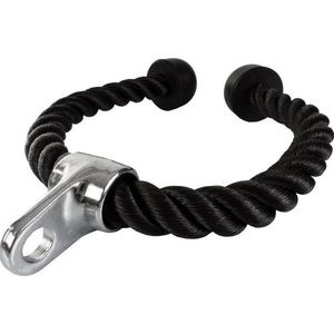 ScSPORTS® Triceps rope - 68 cm - Nylon - Met draaipunt - Voor lat pulley of krachtstation - Triceps touw