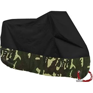 WoYoW® - Motorhoes - Scooterhoes - Beschermhoes - Motorfiets hoes Waterdicht Buiten - Motor Hoes - Motorhoes Waterdicht - Fietshoes - 2 Fietsen- UV-Bescherming - - Maat L - Camouflage