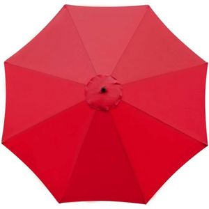 Parasol, Paraplu, Vervangende Luifelafdekking, 8 baleinen, 3 m, parasol voor markttafel, overkapping, waterdicht en anti-ultraviolet, vervangende stof/rood